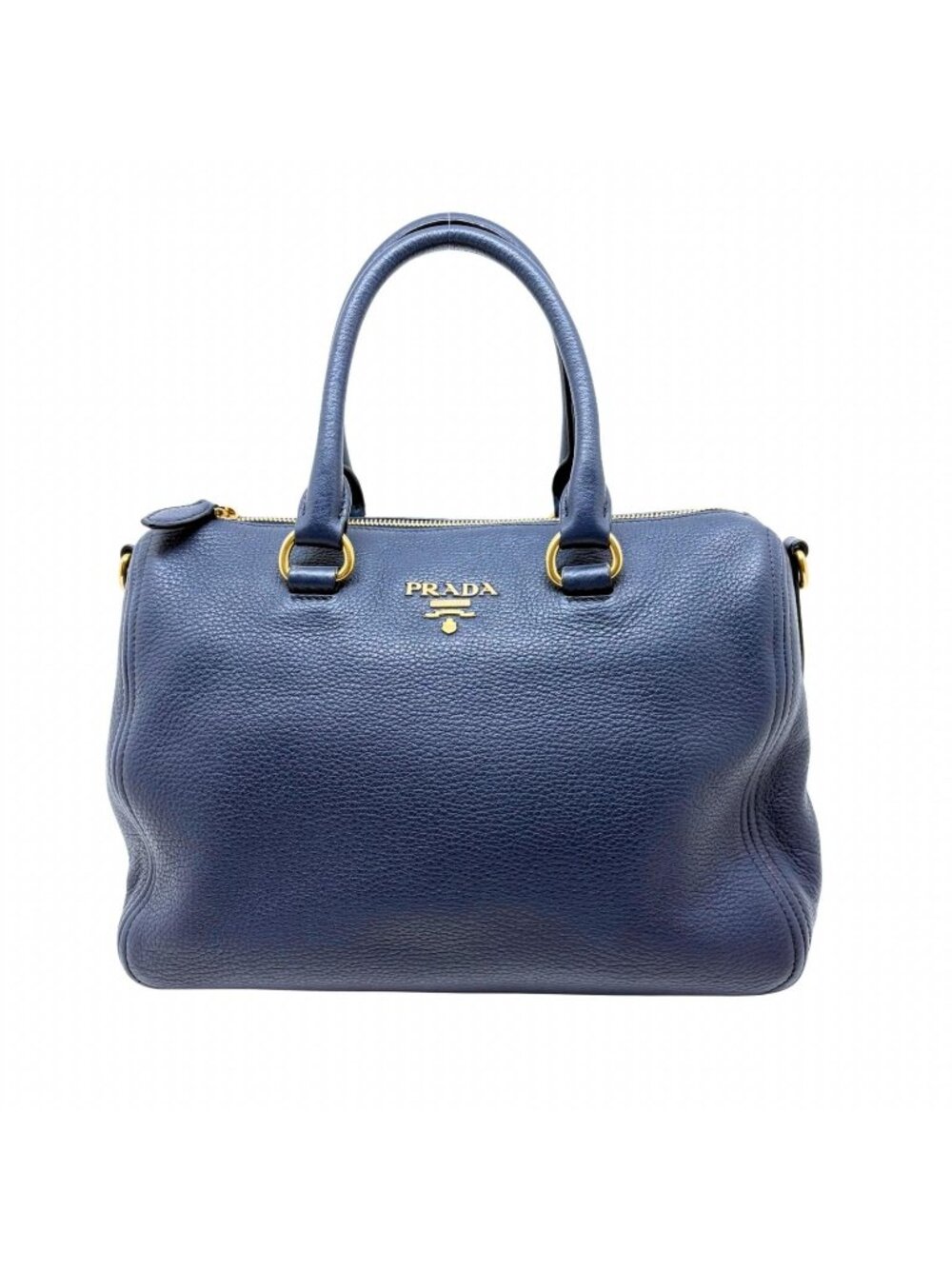 Prada 2-Way Bag Navy Leather